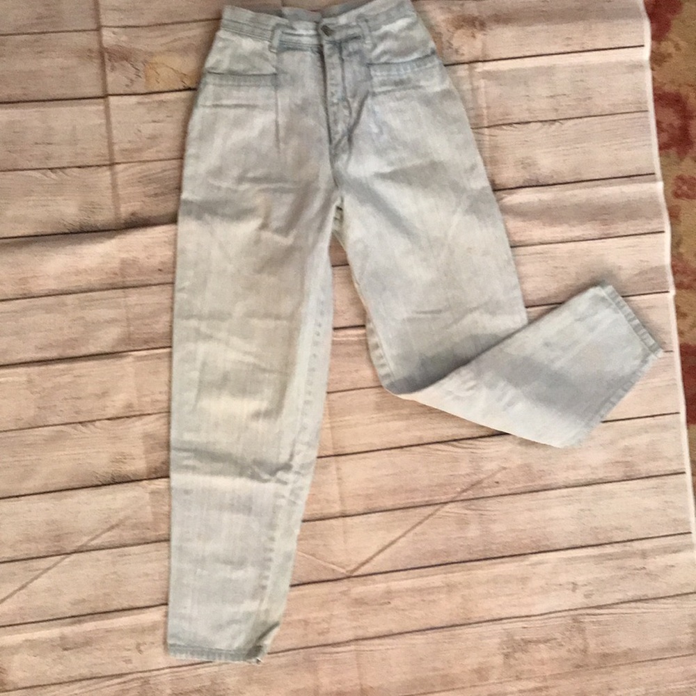 Vintage striped tapered 1980s jeans (6C)